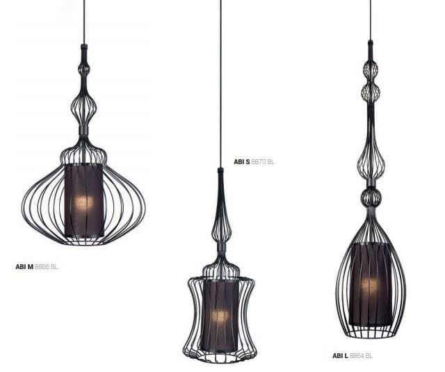 Lampa wisząca Abi czarna 1xE27x40W wym: 180 x 25 x 25 cm metal Nowodvorski Lighting