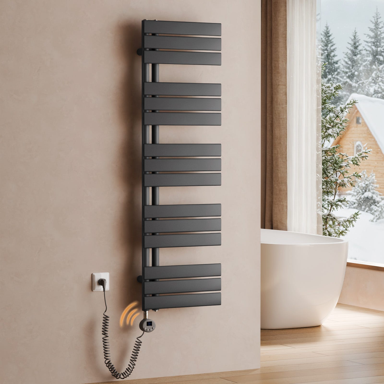 Sèche-serviette électrique programmable doré - HxL 1140x400 mm - 400 Watt - FIO1140-400E8BRAP | Leroy Merlin Sèche-serviette électrique programmable doré - HxL 1140x400 mm - 400 Watt - FIO1140-400E8BRAP | Leroy Merlin