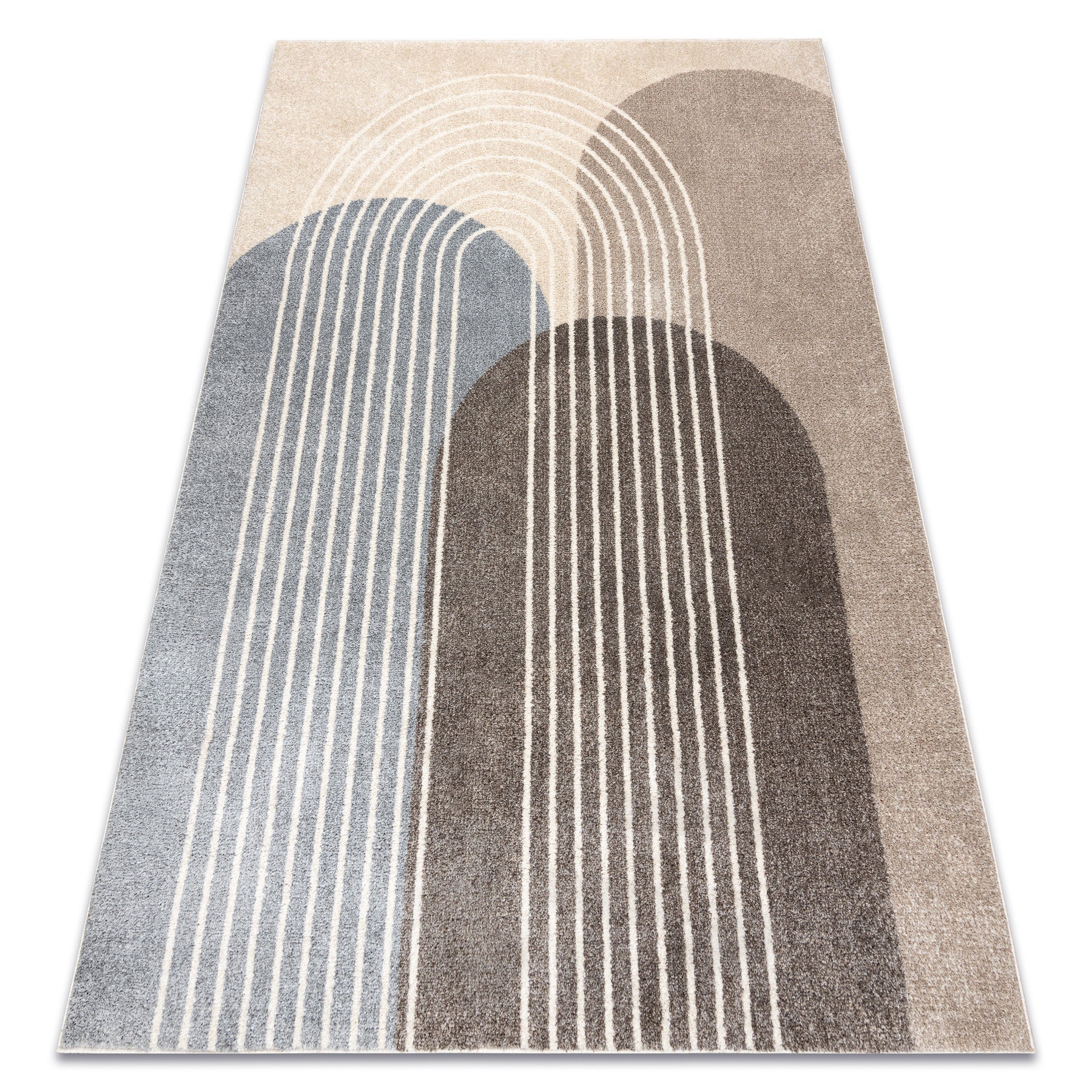 Dywan FUSION 0810 beż / brązowy - Geometryczny, nowoczesny, abstrakcyjny 120x170 cm