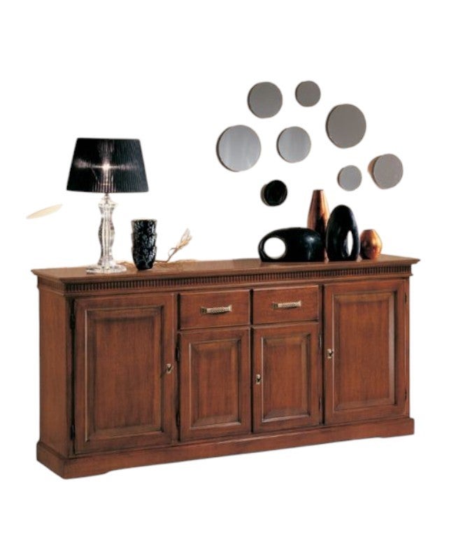 MOBILI 2G Madia credenza classica porte legno tinta noce