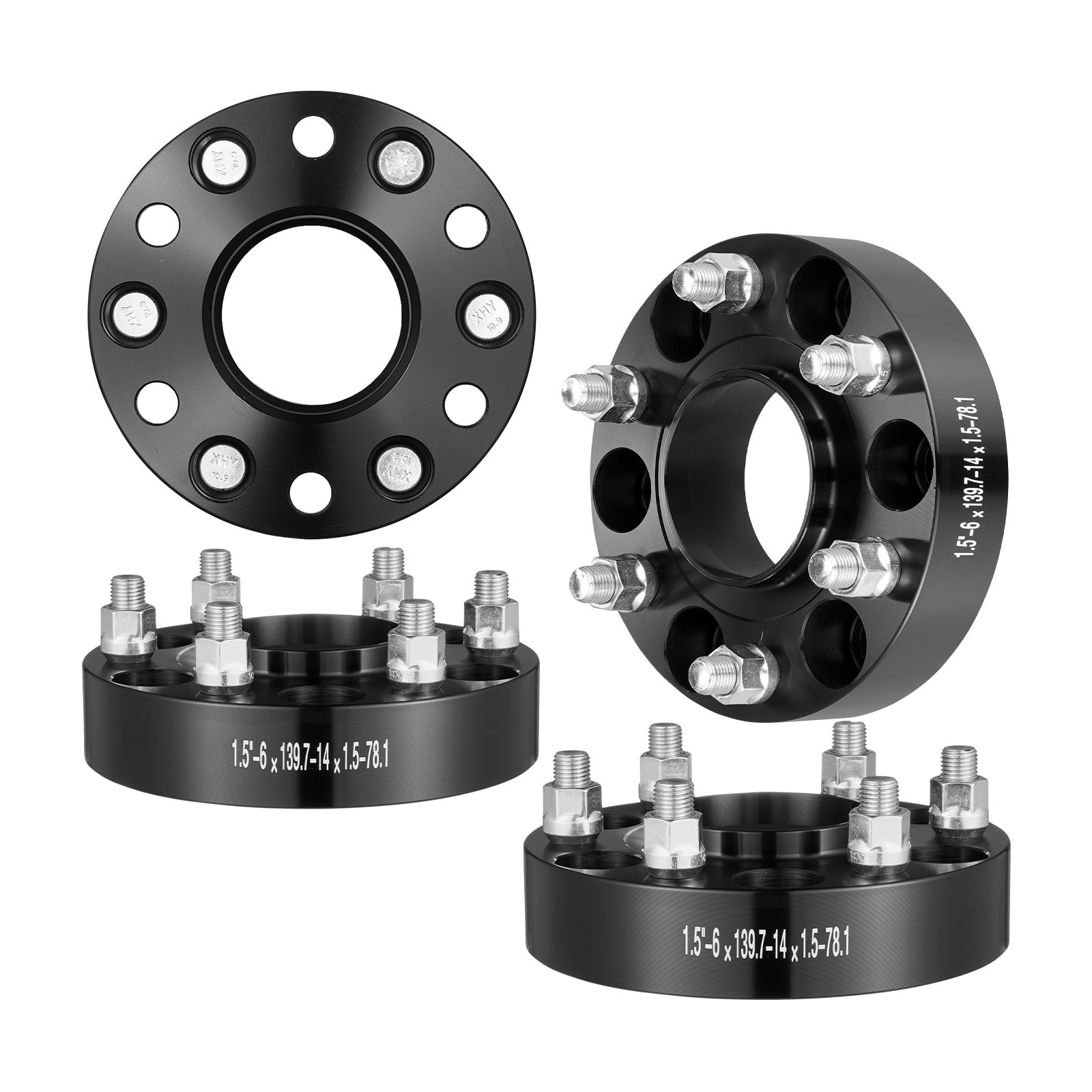 1,5 cala 6 x 5 cali Dystanse do kół Adapter do kół 6 śrub do kół VEVOR