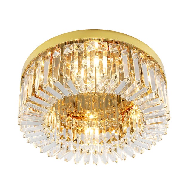 Lampa Sufitowa Kryształowa Toolight App1728-6C Złoty 50Cm