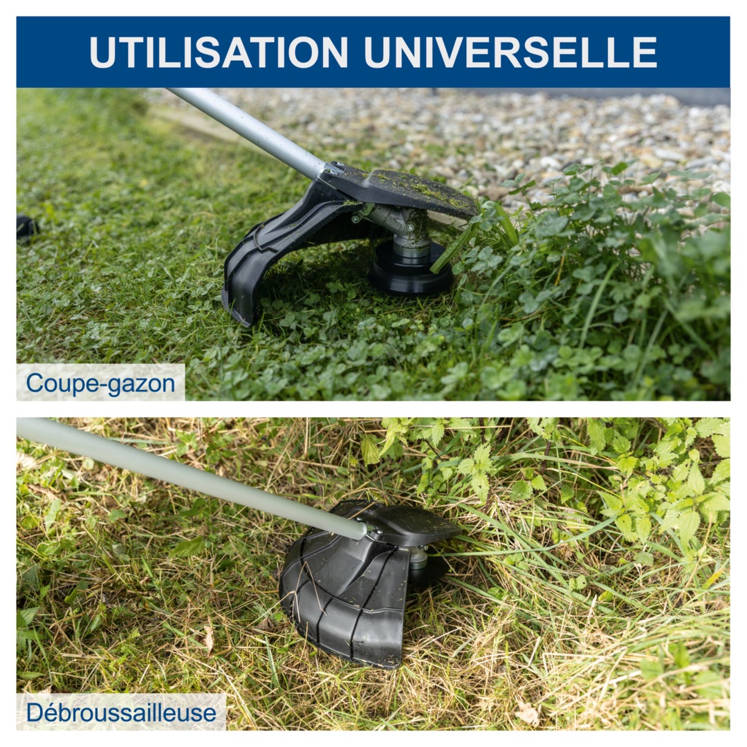 Scheppach Débroussailleuse sans fil 2x20V - BC-BCH380/40-X - Largeur de coupe 255mm - coupe-bordures 380mm - bandoulière - sans batterie ni chargeur - 2