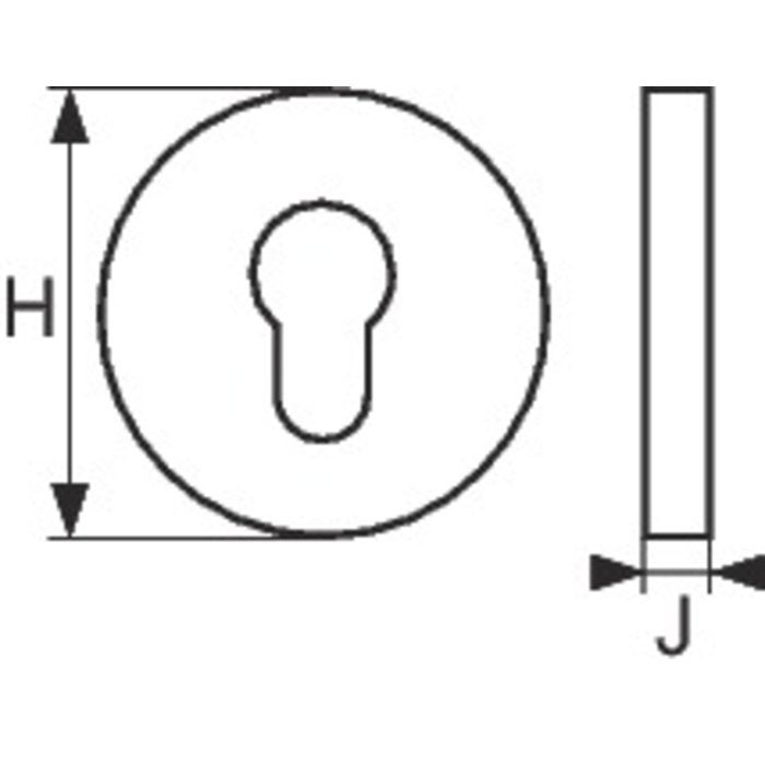 Paire rosace 7700 Arcolor BEZAULT Clé i - Blanc - 0089223 - 2