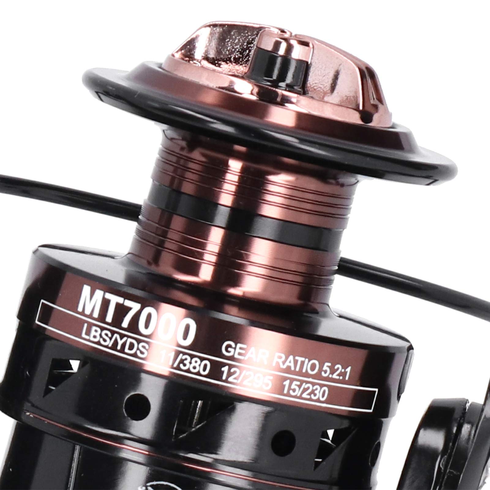 Bobina di ruota per lenza da pesca in metallo Richiamo Canna da mare Bobina di filo Bobina a tiro lungo Accessorio per bobina (MT7000) - 2