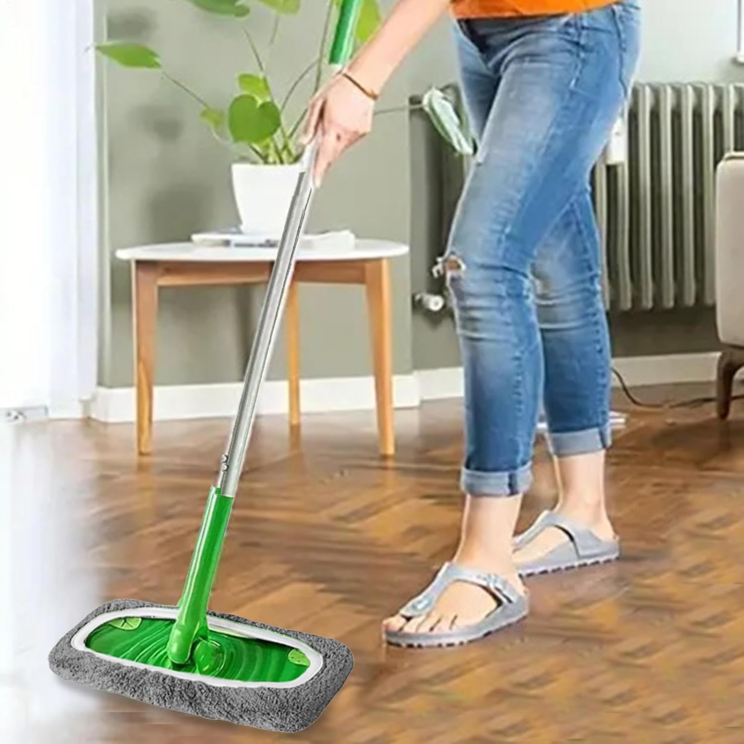 Wymienne nakładki na mopy, płaskie nakładki na mopy, wymienne mopy do mopów na mokro, nakładki na mopy kuchenne - 4