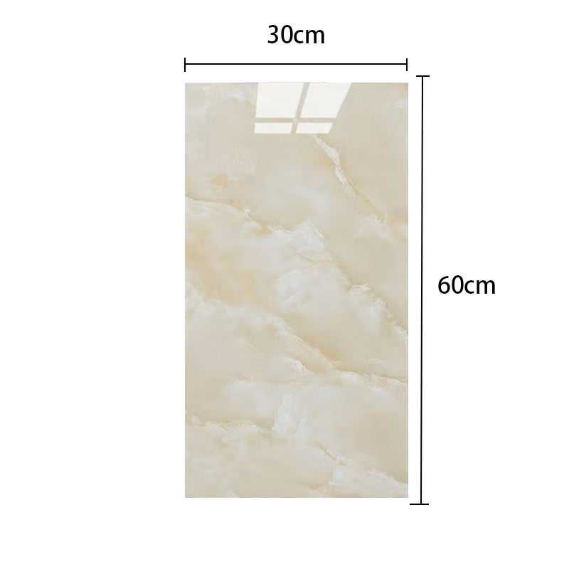 Crédence de Cuisine 3D Losange Effet Marbre Jaune - 5 Panneaux Autocollants Imperméables Imitation Marbre de Luxe pour Salle de Bain - 4