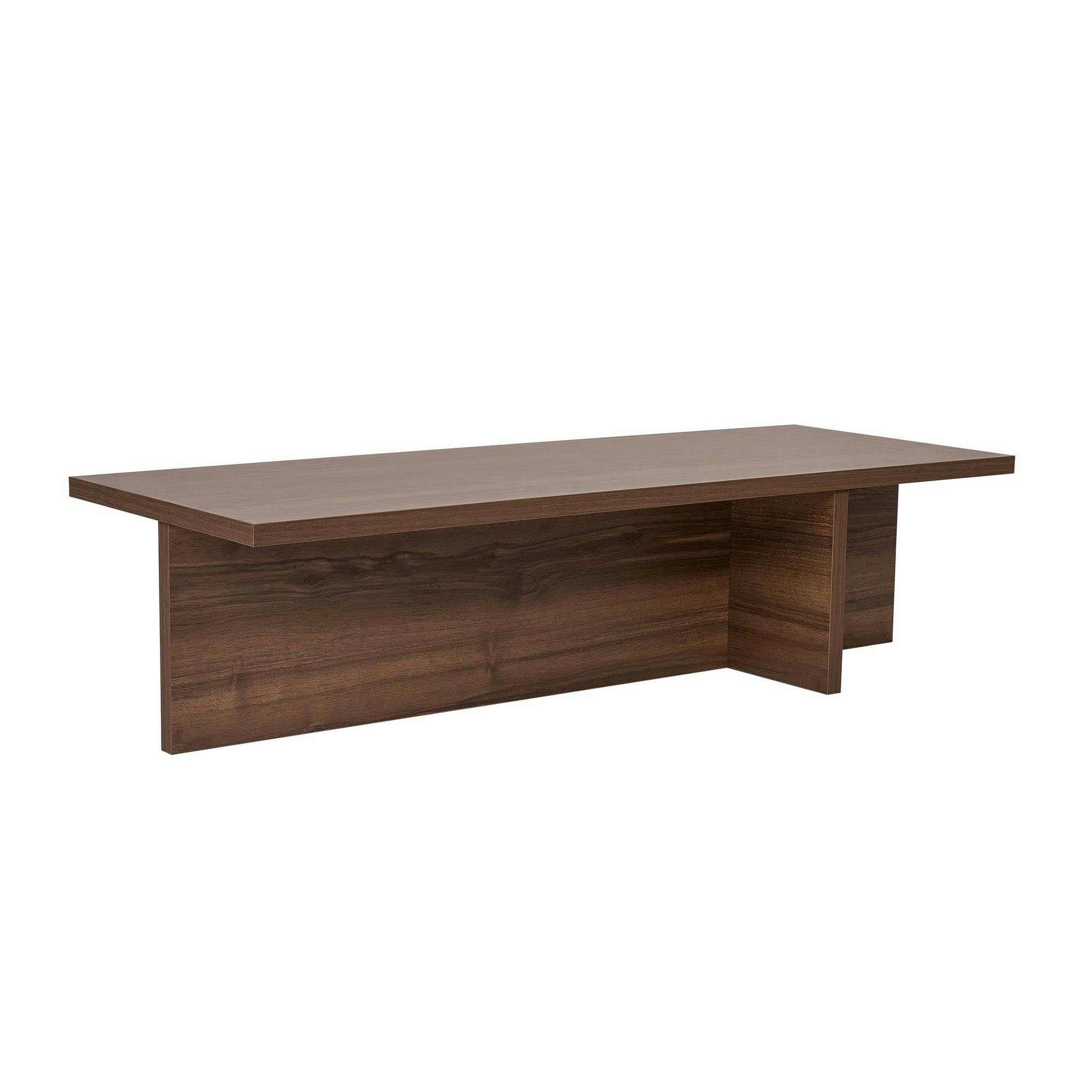 Table basse moderne minimaliste - effet bois de noyer MARFA - 7