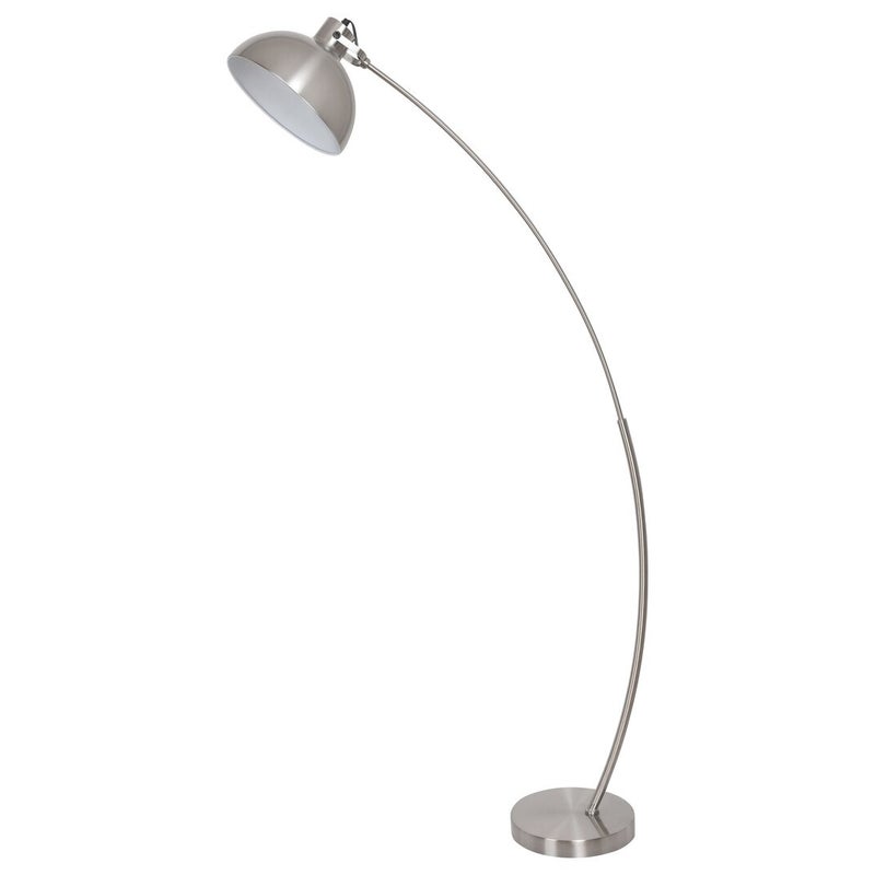 Lampa podłogowa stojąca Otto chrom satynowany-biała 1xE27x60W wym: 158 x 25 x 78 cm metal Rabalux