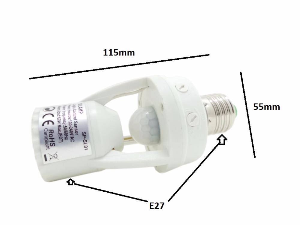 Détecteur de Mouvement à vis E27 360° 6M - SILUMEN - 4