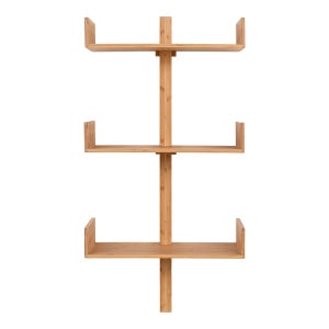 Mensola design da muro in legno 4 ripiani verticale bicolore – Colly Shop
