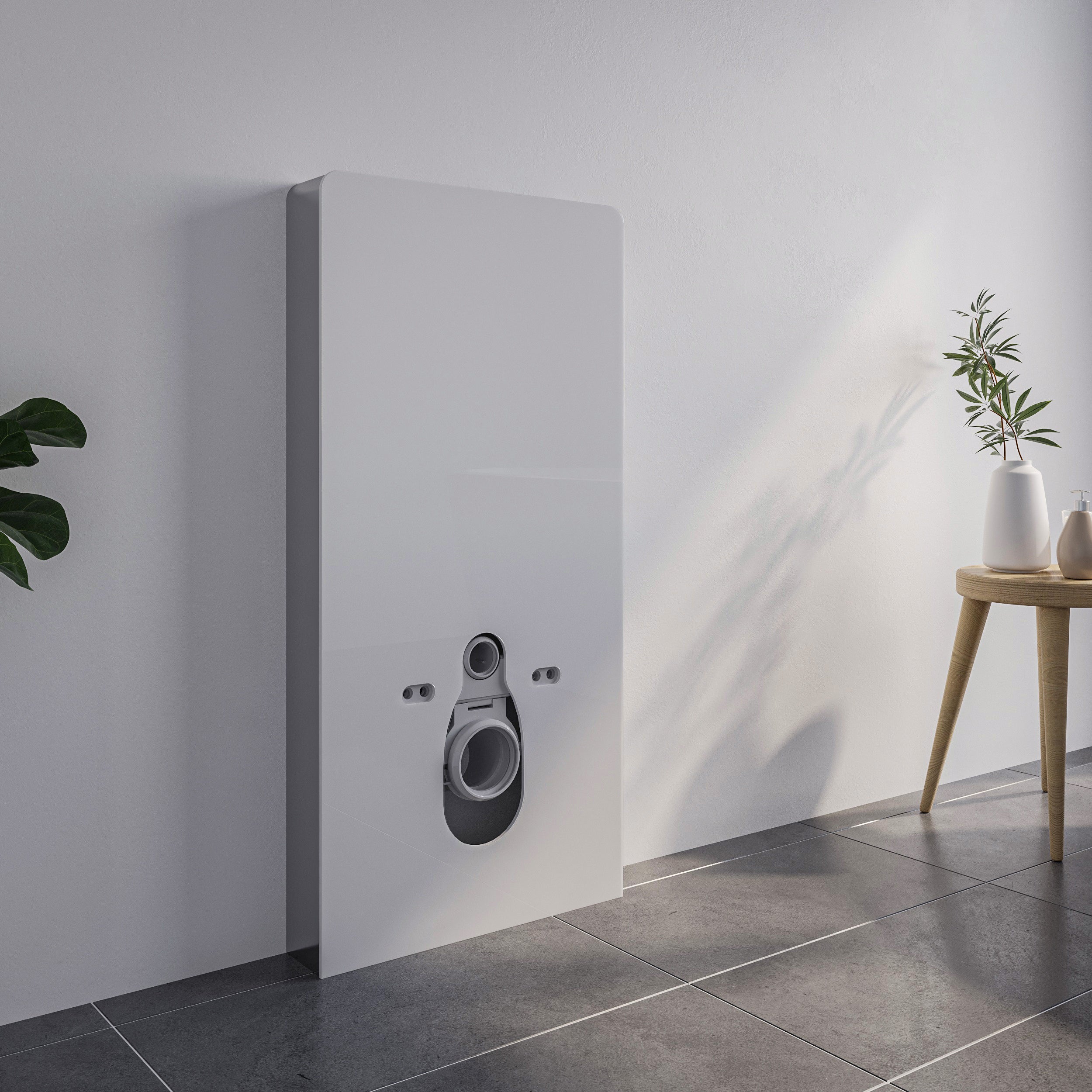 BERNSTEIN - Pack complet WC suspendu Blanc 36x55x33cm (LxPxH) + Module sanitaire Blanc 48x11x100xm (LxPxH) - Garantie 5 ans - 4