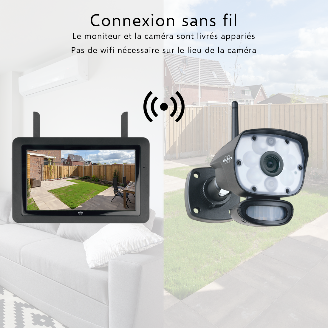 ELRO CZ60RIPS Color Night Vision Camera de Surveillance Kit avec 9 Écran et application - 1080P HD résolution - 2