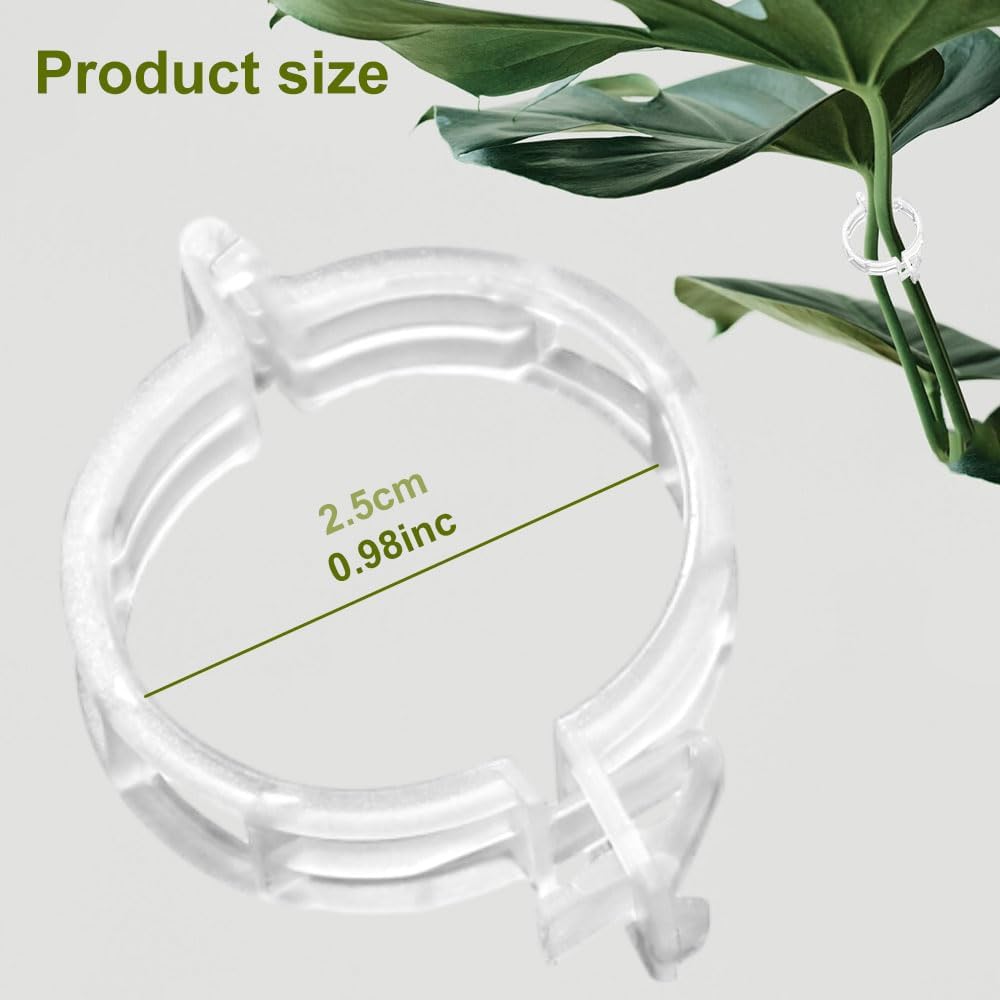 Plant Support Clips de Jardin Tomate Clips Support, Jardin Clips pour Les légumes Tomate Vigne tiges (100, Transparent)Vert - 5
