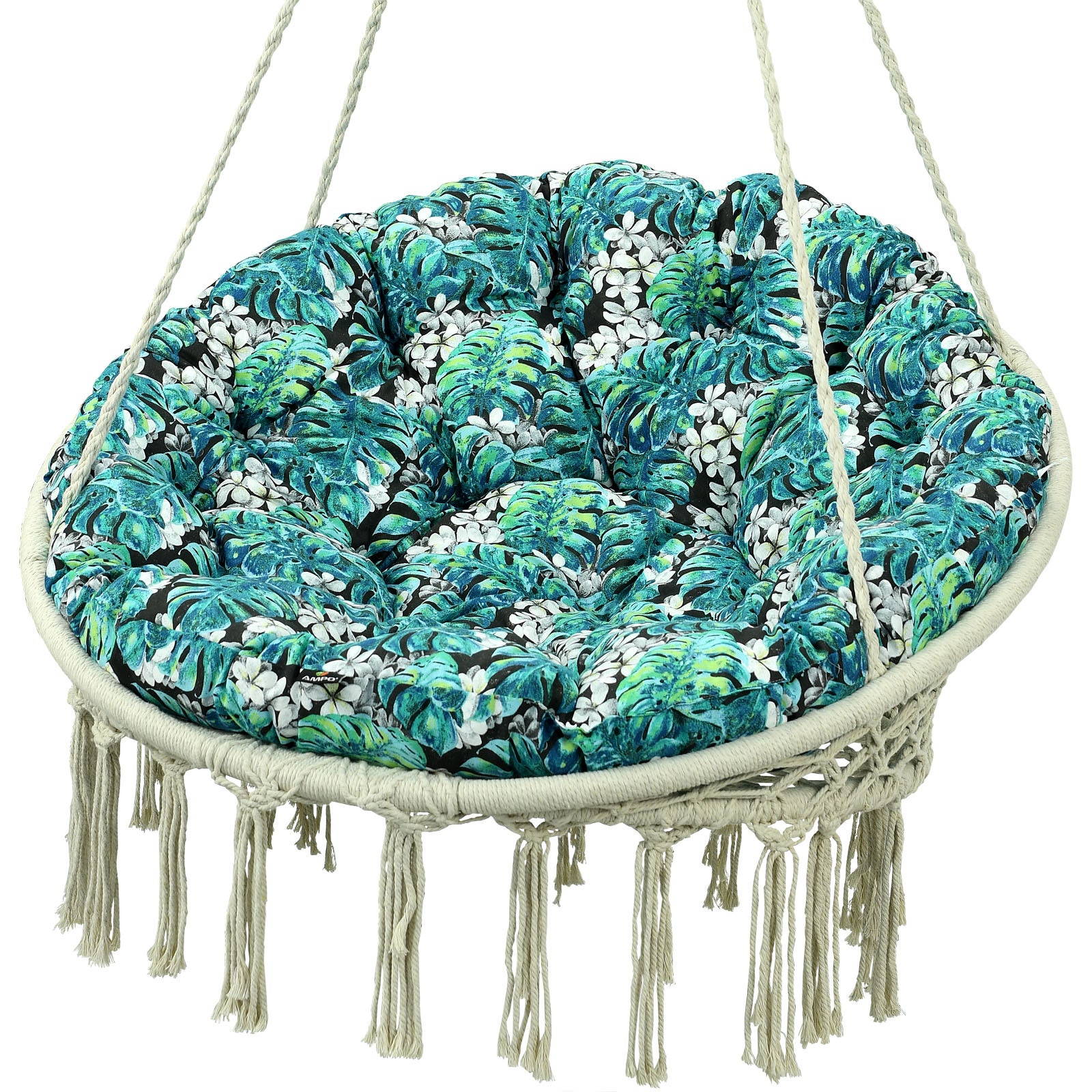 Poduszka na huśtawkę bocianie gniazdo AMPO niebieski czarny 120 cm 1 szt.