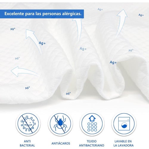 Almofada Cervical Viscoelástica, Antiácaros, Antialérgica, Respirável, Ortopédica, Forro Removível e Lavável 50x30x8/6 - 5