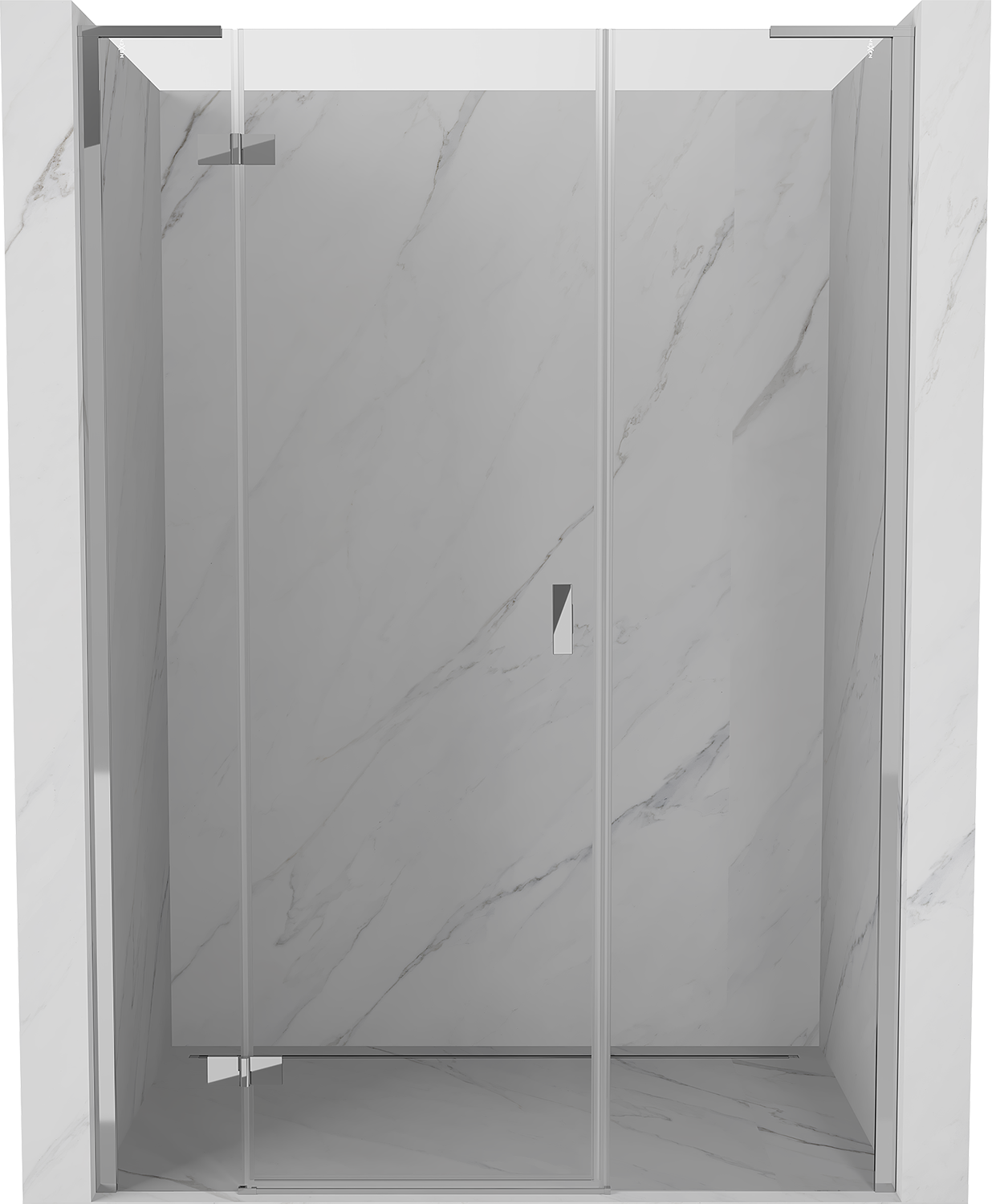 Mexen Mist-H L drzwi prysznicowe uchylne lewe 125 cm, transparent, chrom - 8A5L-125-001-01-00-L