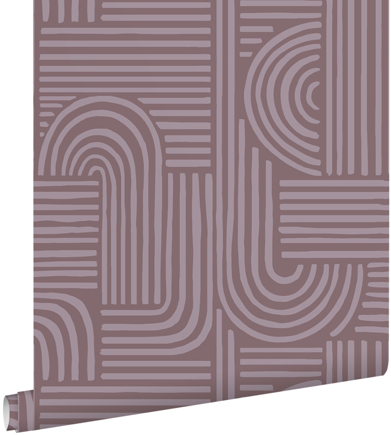 Tapeta graficzny motyw 3D fioletowego mauve - 50 x 900 cm - ESTAHOME