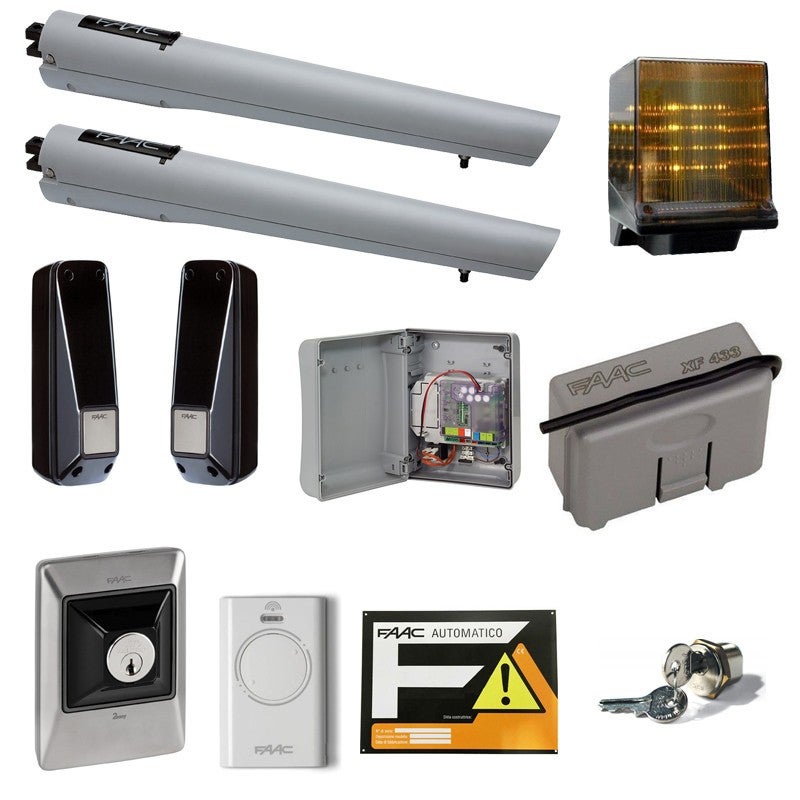 FAAC HANDY KIT 24v Automazione cancello battente 2,3M per anta motore S418 - 105998 - 4