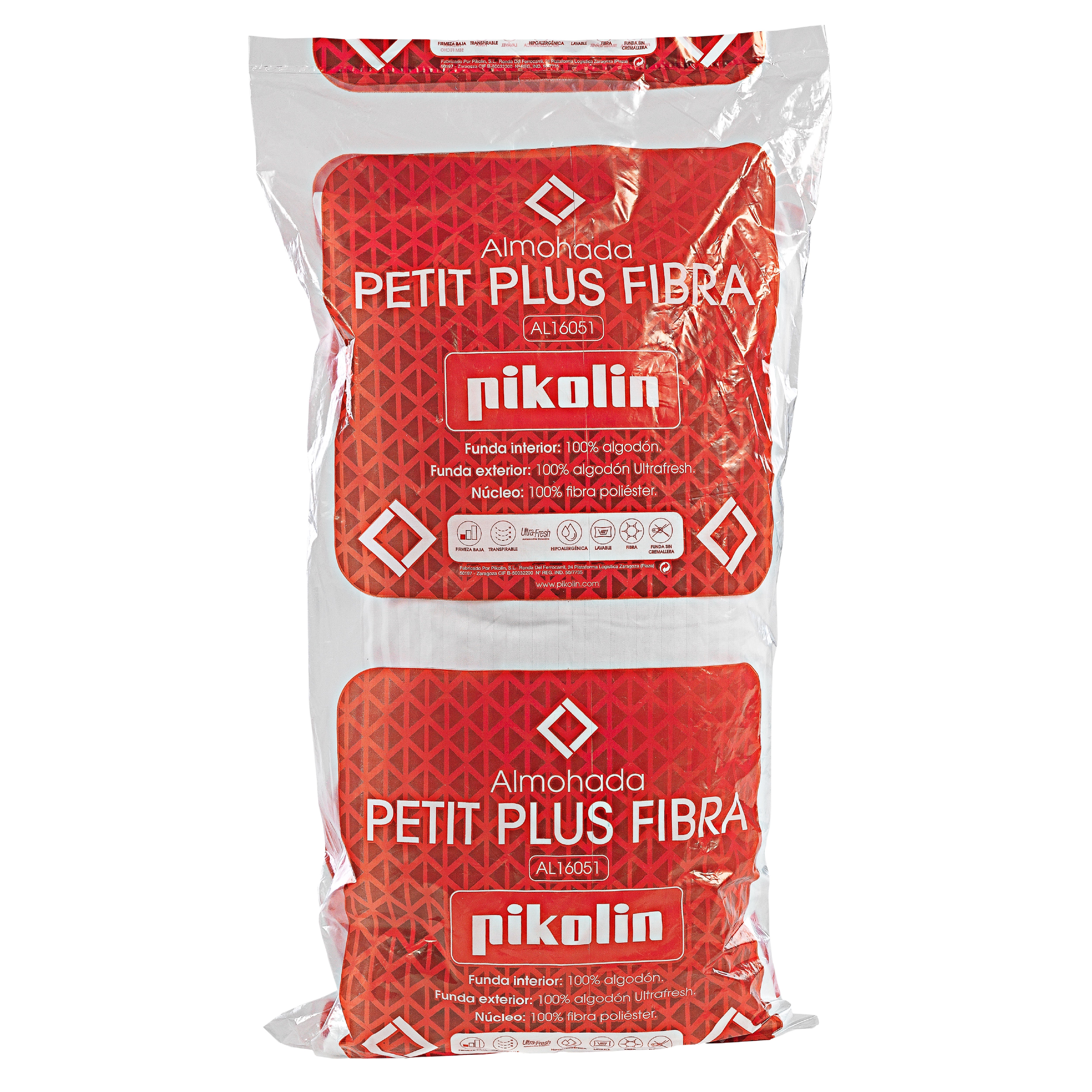 Almohada 80cm fibra PIKOLIN de firmeza baja con tratamiento Ultrafresh | PETIT PLUS - 5