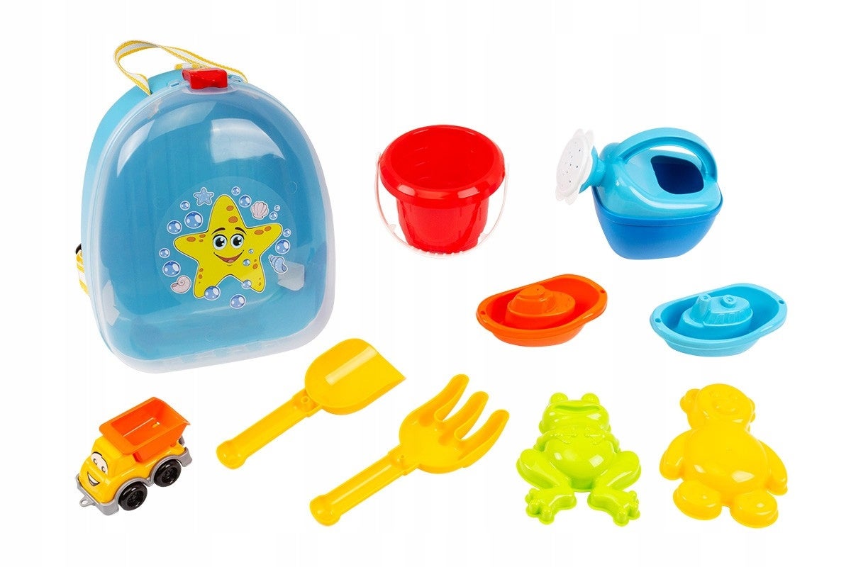 Plecak Dla Dzieci Technok Zestaw Zabawek Do Piasku 10 Sztuk 8881