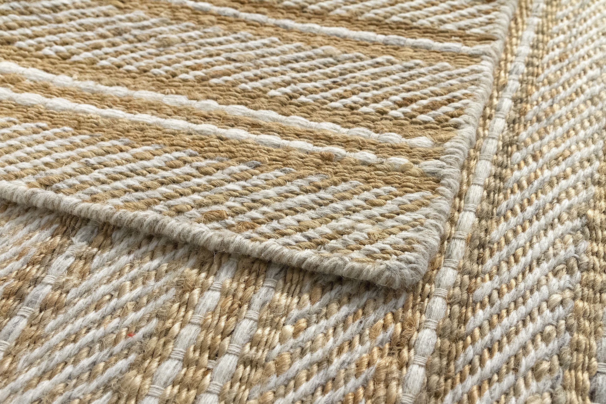 Hamid - Pack de petits tapis 60x40cm en jute et laine OLIVIA BLANCO - 7