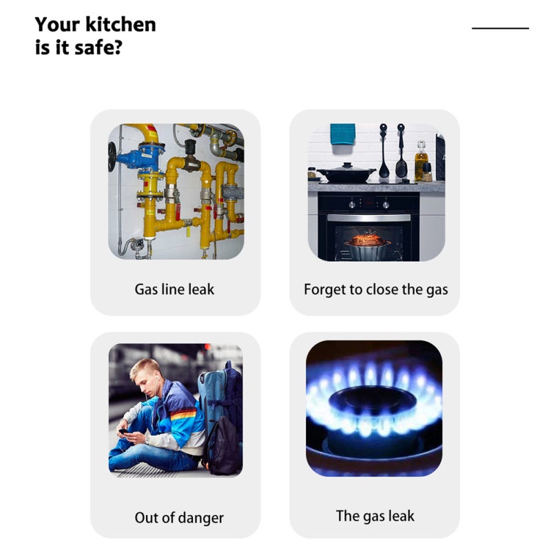 Détecteur de fuite de gaz pour maison, compatible Tuya, alimenté par USB - 4