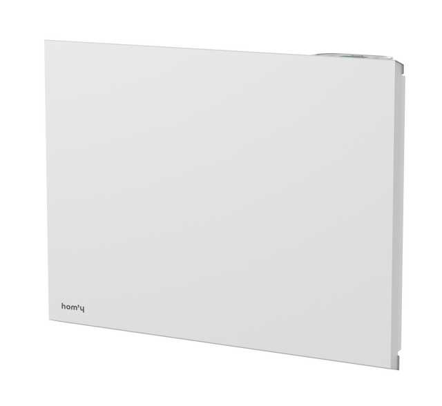 Radiateur électrique fixe connecté WIFI à inertie sèche céramique 1000W HOM'Y ORPHÉE CONNECT horizontal blanc