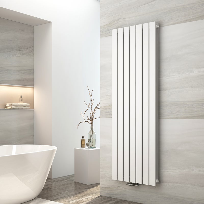 EMKE Grzejnik Stalowy Podwójny Pionowy 1739W, 160x53,8 cm, 4 bar, do 16 m² – Biały