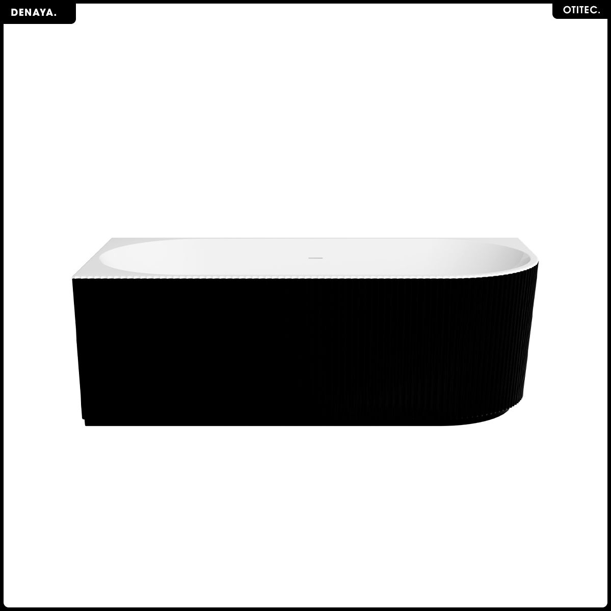 Bañera asimétrica - 150 x 75 cm - Izquierda - Con sifón Cromado - Patas - INCLUIDAS - DENAYA - 6