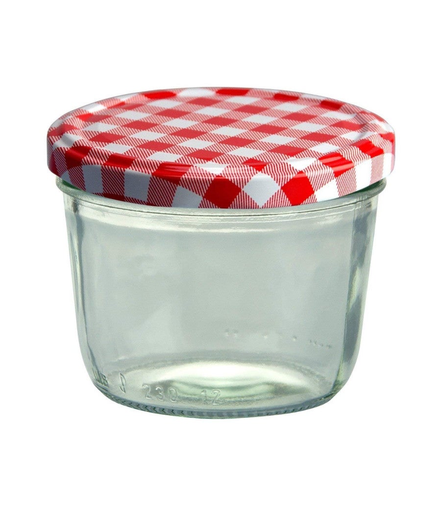 MamboCat Set 48 Vasetti In Vetro 350ml Con Coperchi Twist-Off Verde/ Bianco – Per Marmellate, Conserve, Sottoli E Congelamento – Incluso Ricettario