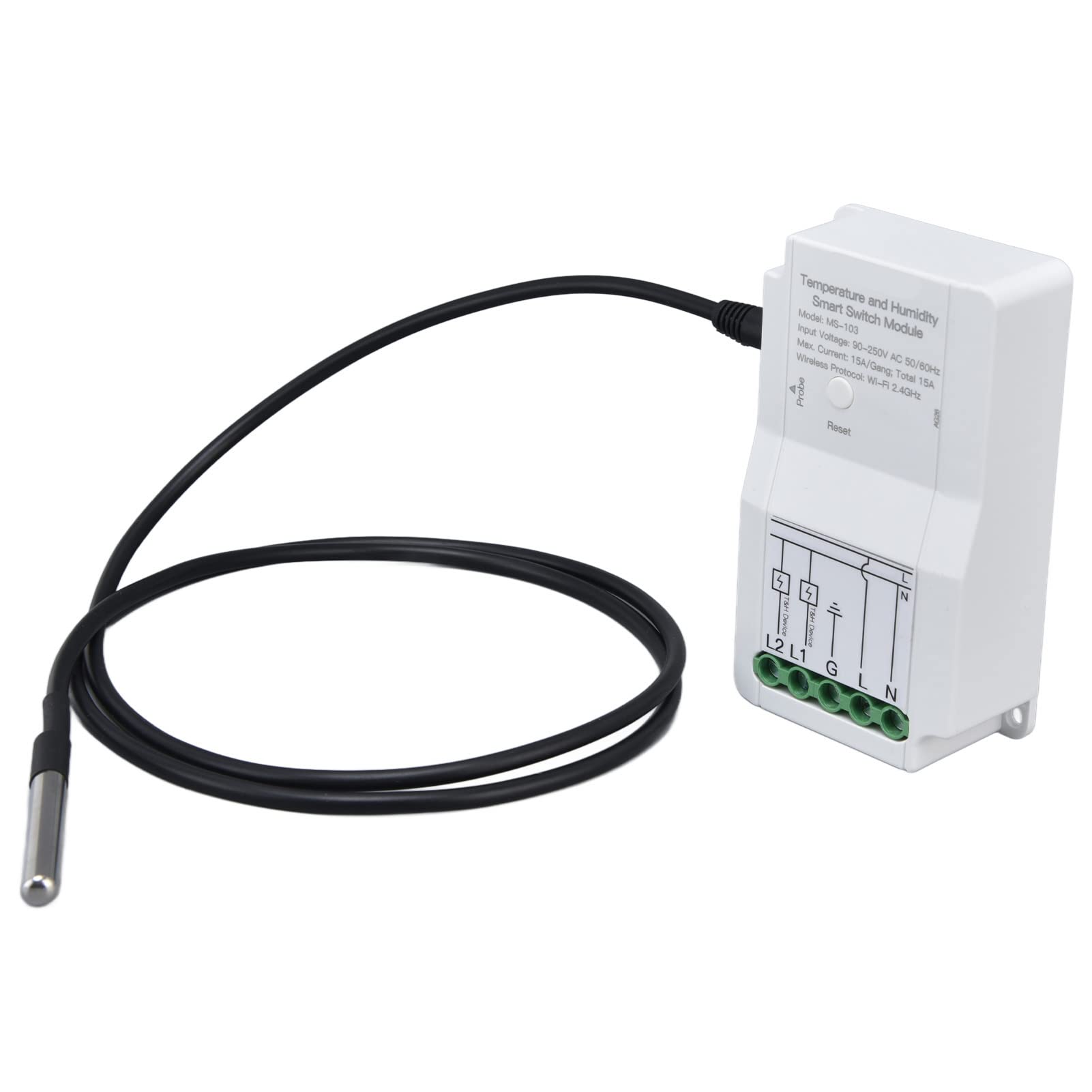 Prise Connectée Interrupteur Sans Fil Wifi Tuya,1P 10A 16A 20A 25A 32A 40A 50A 63A DIY Interrupteur Intelligent TUYA/ APP Remote Contrôle, Commande Vocale Et Timmer, WiFi Smart Switch Avec Mesure (40A