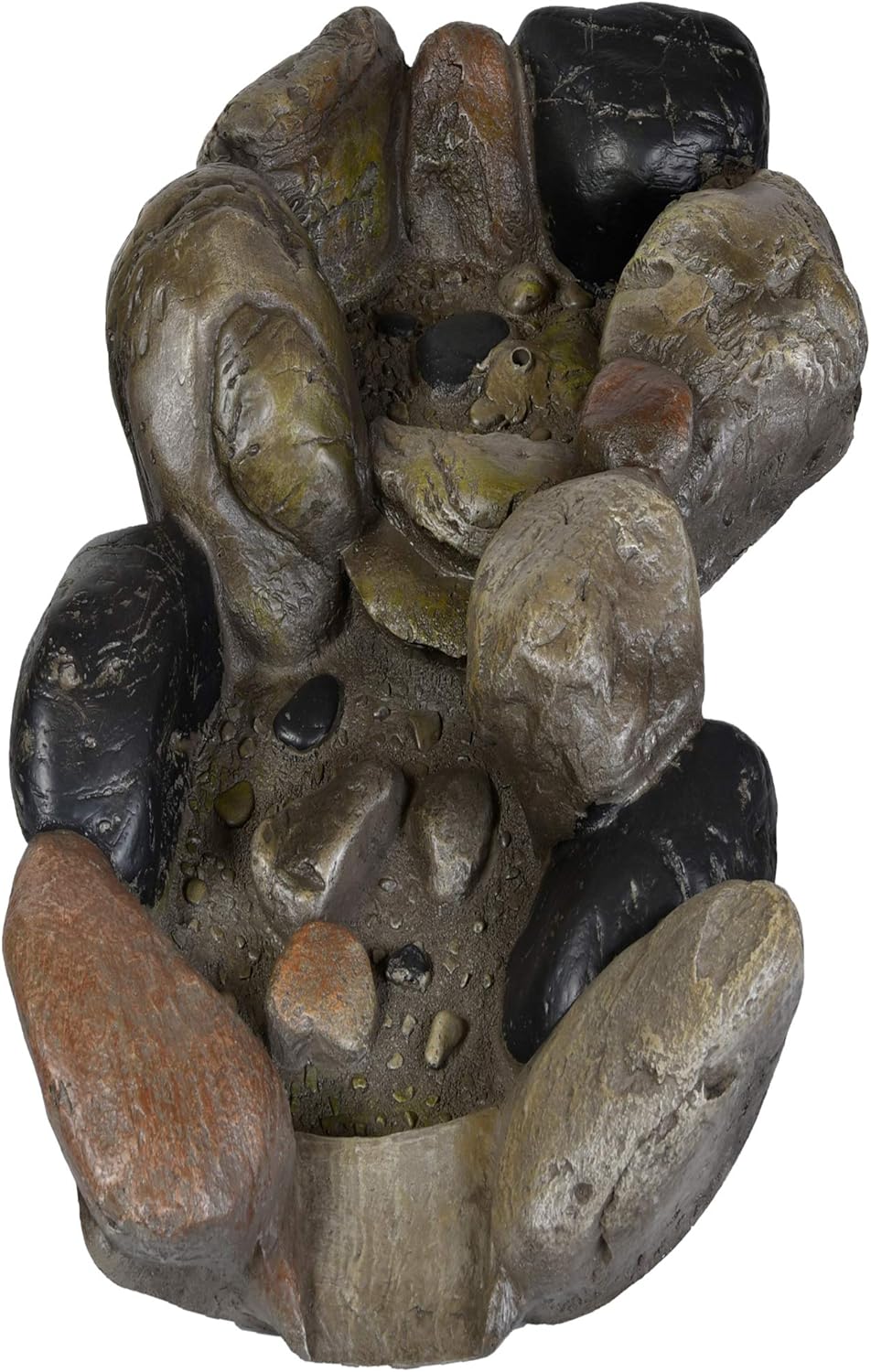 Köhko kaskadowy ciek wodny uformowany z kamienia długość 75 cm misa sprężynowa rozszerzalny element strumienia 14004Q