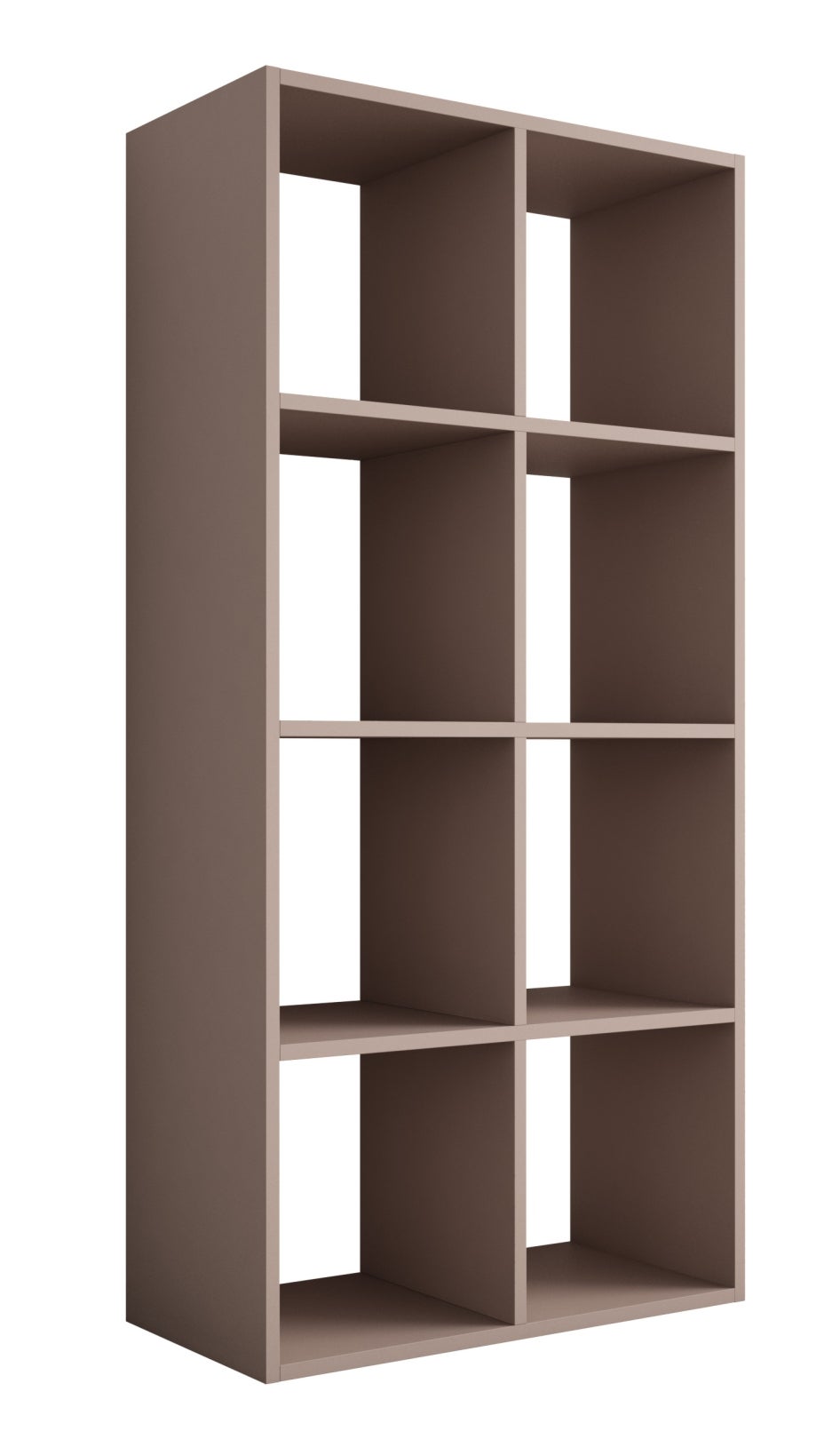 Regał - 8 Przegródek, Kolor: Toffi – 147 × 74 × 30 cm, poziomy lub pionowy