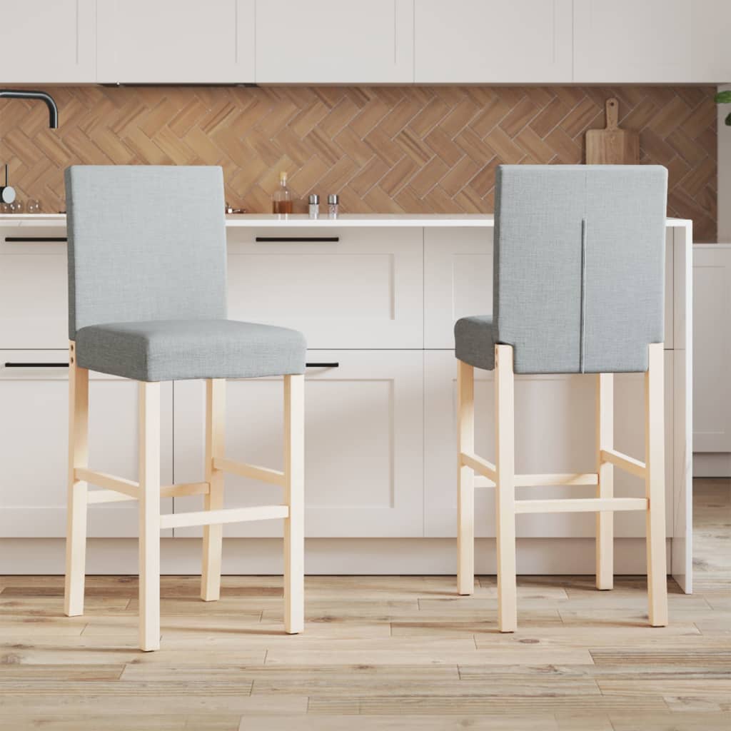 Lot de 2 chaises de bar design en rotin H67cm - Naturel - Capurgana