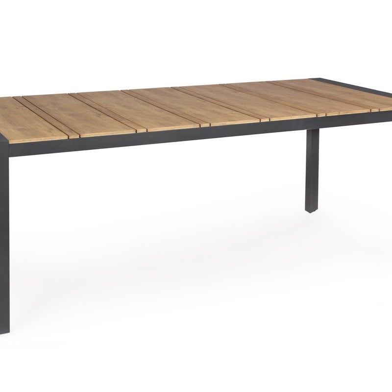 Stół Elias 198X100 Antracytowy, do ogrodu i tarasu, z listwami z tworzywa sztucznego.