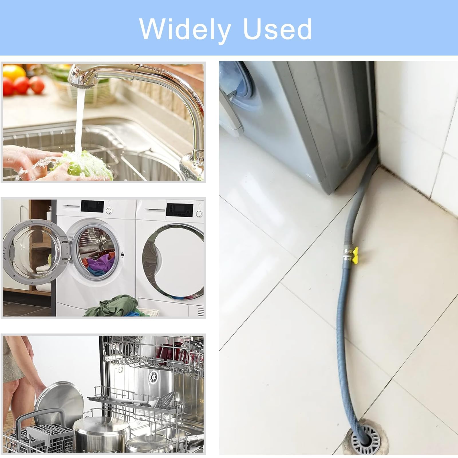 Tubo Acqua Lavatrice Tubo Di Alimentazione Da 1,5 M Per Lavatrice E Lavastoviglie | Leroy Merlin Prolunga Scarico Lavatrice - Foto 4