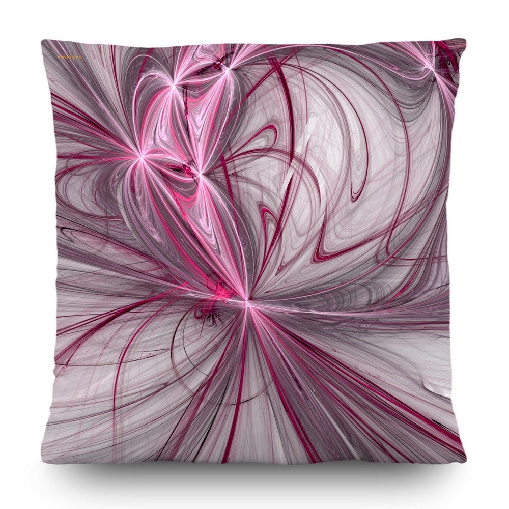 Coussin brodé main violet main image 1
