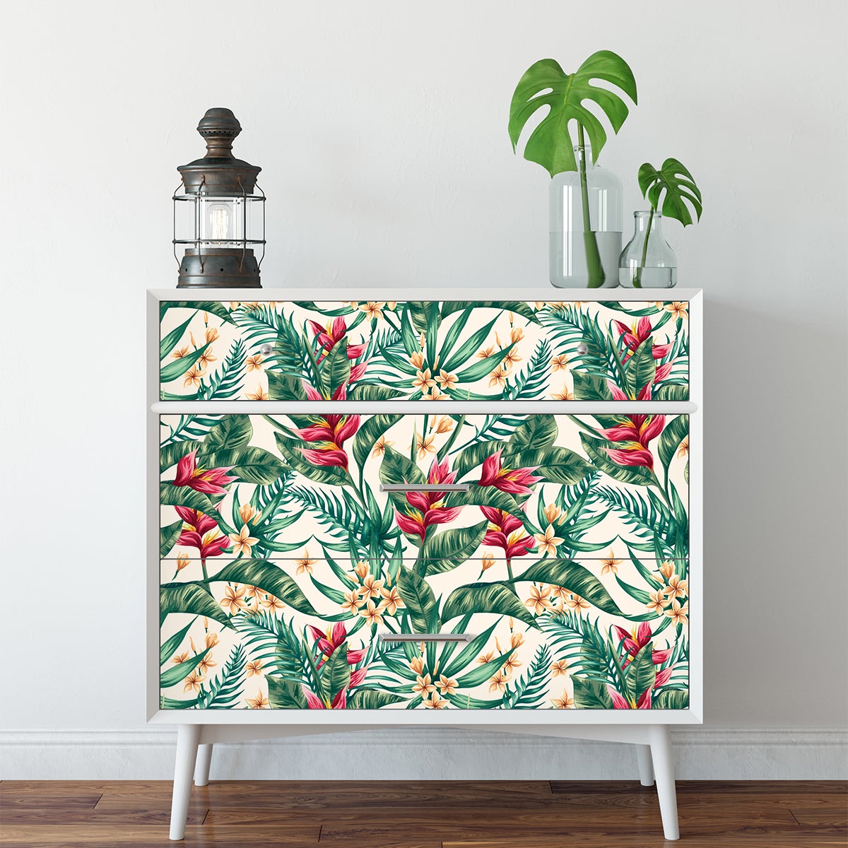 Vinilo muebles tropical paea - adhesivo de pared - revestimiento sticker mural decorativo - 60x90cm