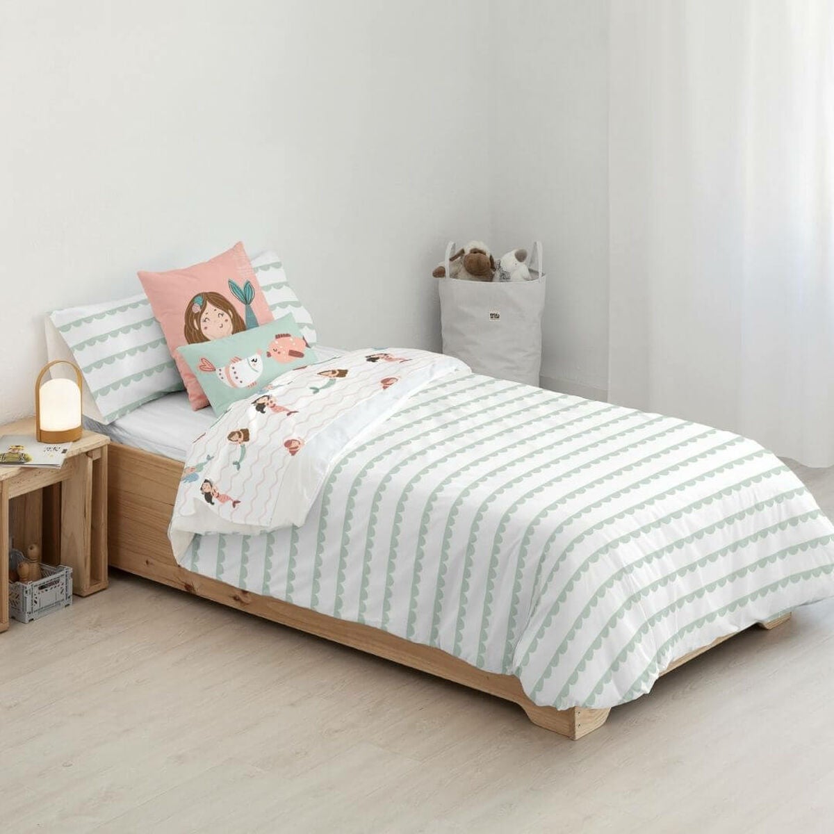 Funda nórdica kids&cotton guildo menta 175 hilos 180 x 220 cm