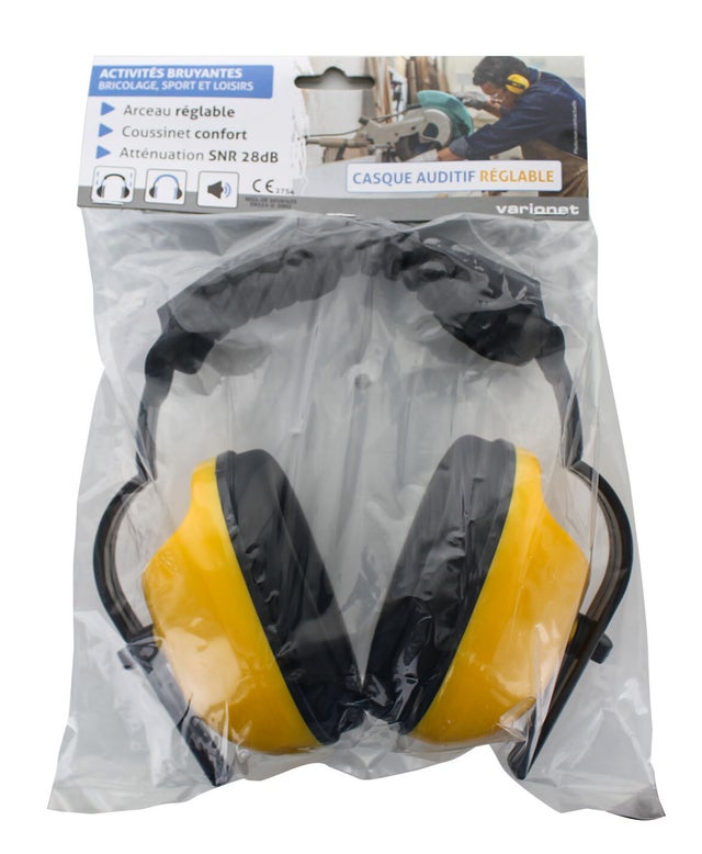 Casque anti bruit essentiel attenuation 28db (SNR). Idéal pour tous les travaux dans le domaine du BTP Construction et Industrie légère.