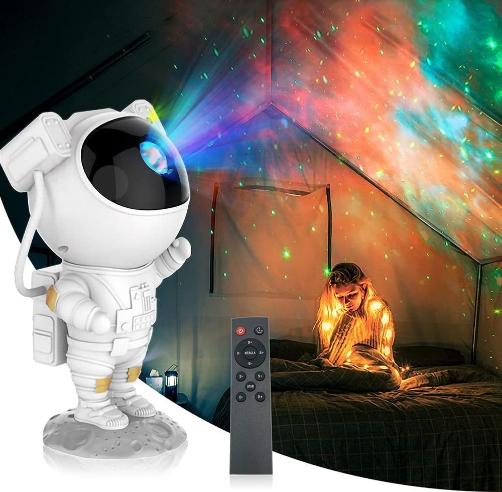 Projektor nieba gwiaździstego LED, lampa projektora astronauty, dekoracyjna lampka nocna do pokoju dziecięcego, dla dorosłych, Model wtykany