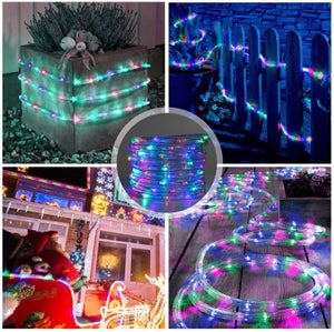 Kwaiffeo Decorazioni Halloween/Natale - 20 Tubi Luci LED Meteor Shower, Arancione, Impermeabile, 8.6m