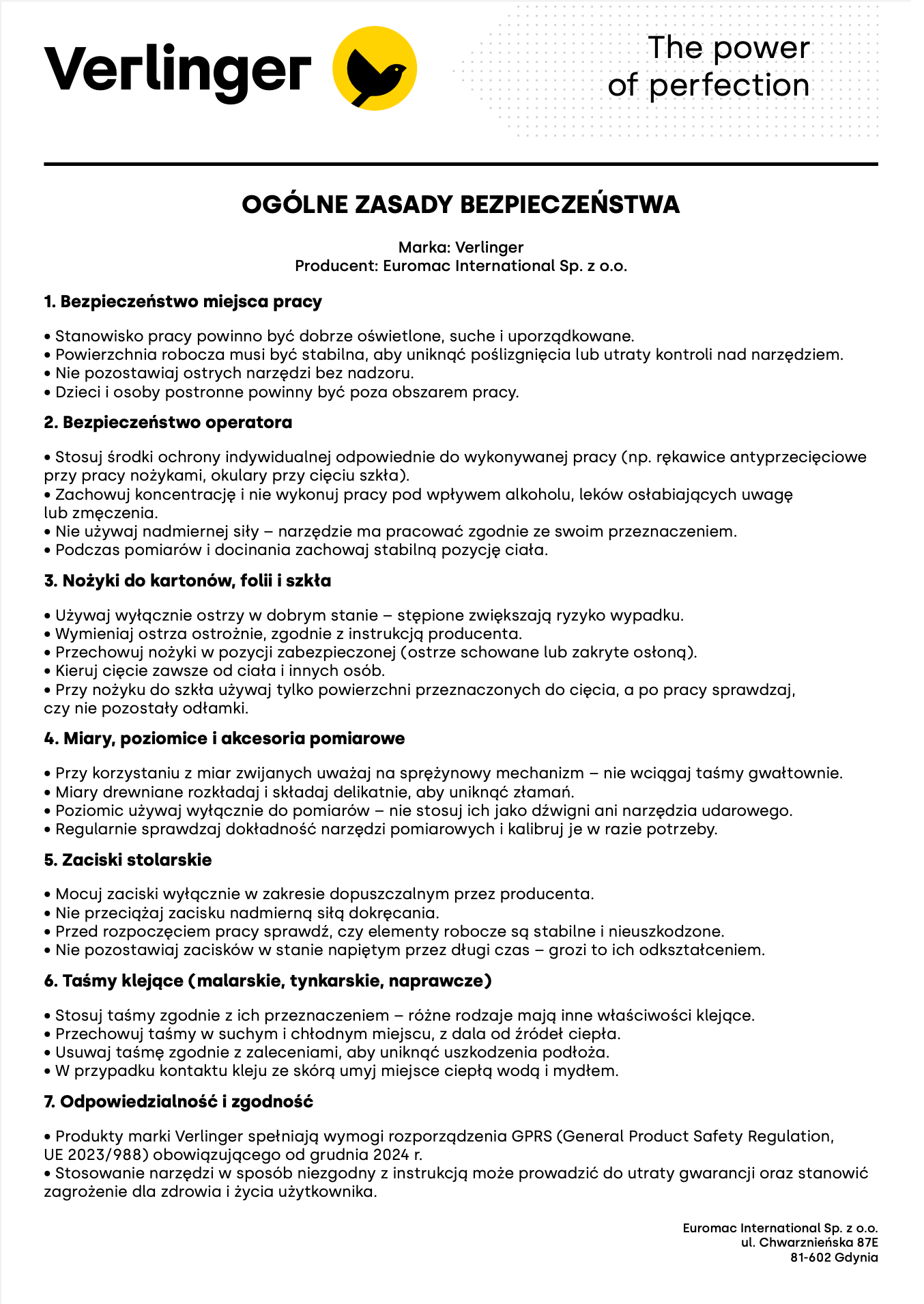 Marker budowlany Verlinger VPM-692, czarny, wodoodporny, precyzyjna końcówka 6mm, 4 szt. / 1 op. - 6