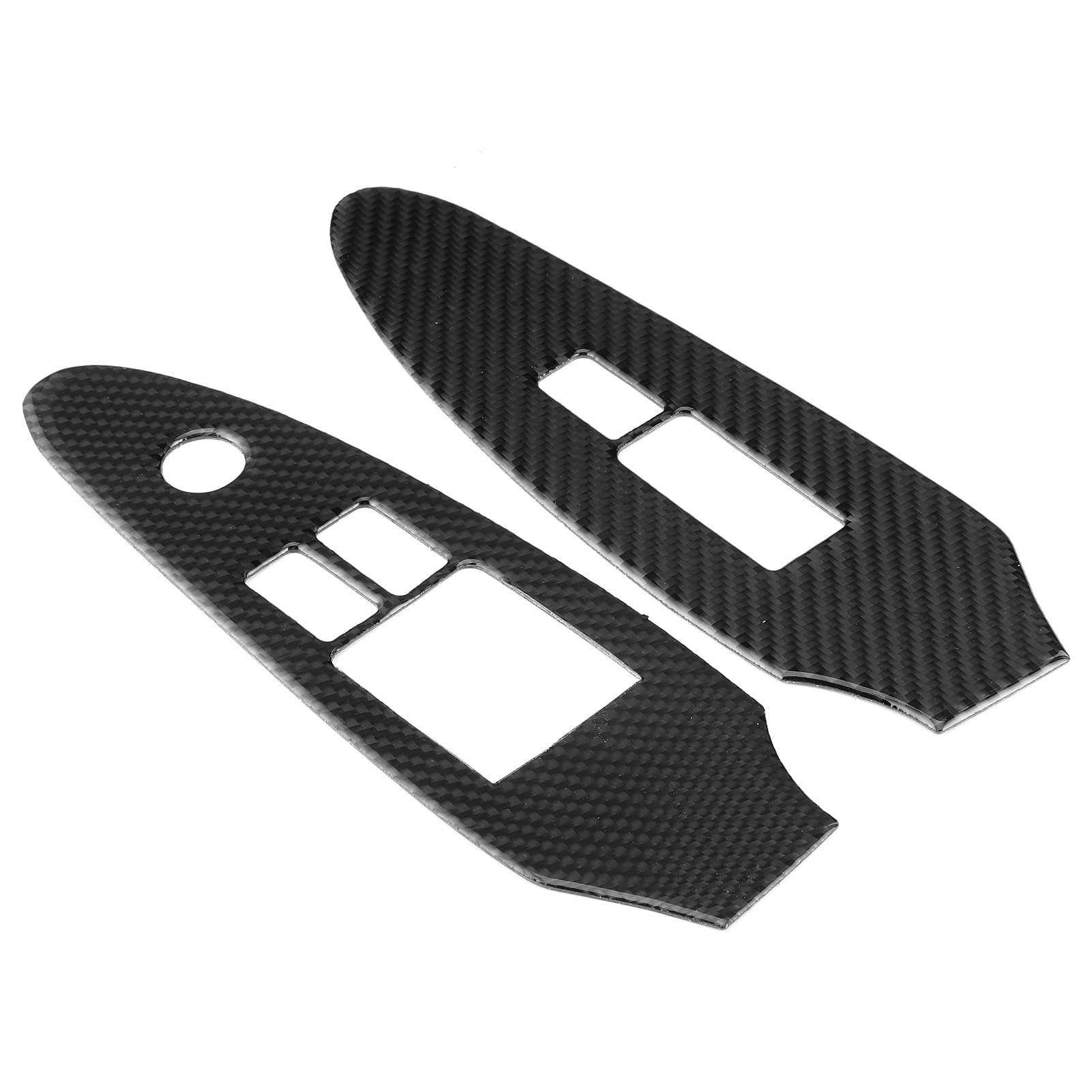 Cadre Bouton Lève-Vitre Fibre Carbone Alfa Romeo Stelvio 2017-2020 - Lot De 4 Pièces