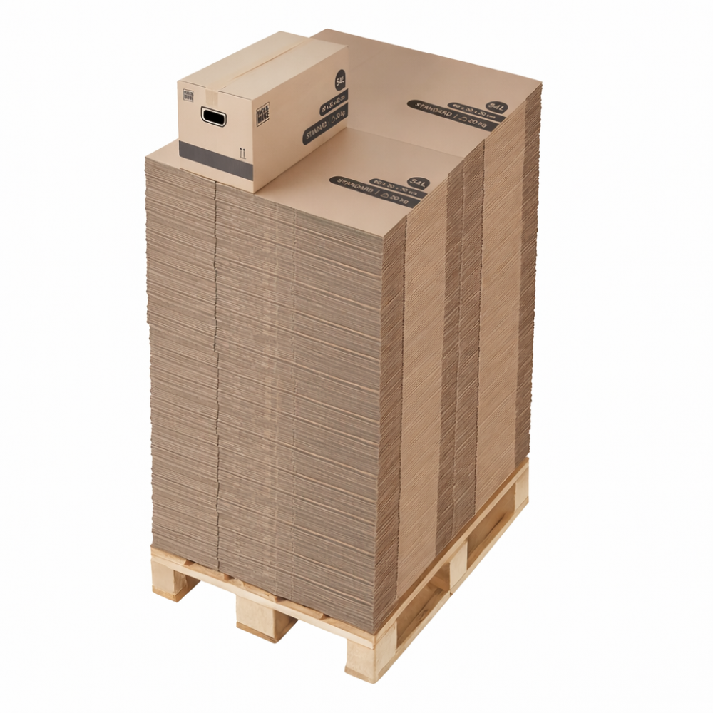 Pack and Move - Lot 600 cartons déménagement stockage standard - 60 x 30 x 30 cm - Poignées renforcées - 2