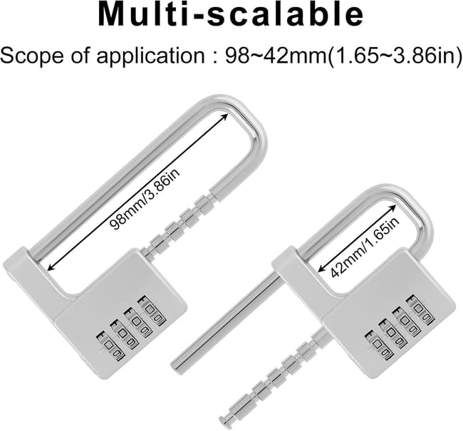 Lucchetto a combinazione a 4 cifre, ad arco lungo, per armadietti da palestra, spogliatoi, college, scuole, giochi di fuga (1 pezzo, argento) | Leroy Merlin Lucchetto a combinazione a 4 cifre, ad arco lungo, per armadietti da palestra, spogliatoi, college, scuole, giochi di fuga (1 pezzo, argento) | Leroy Merlin