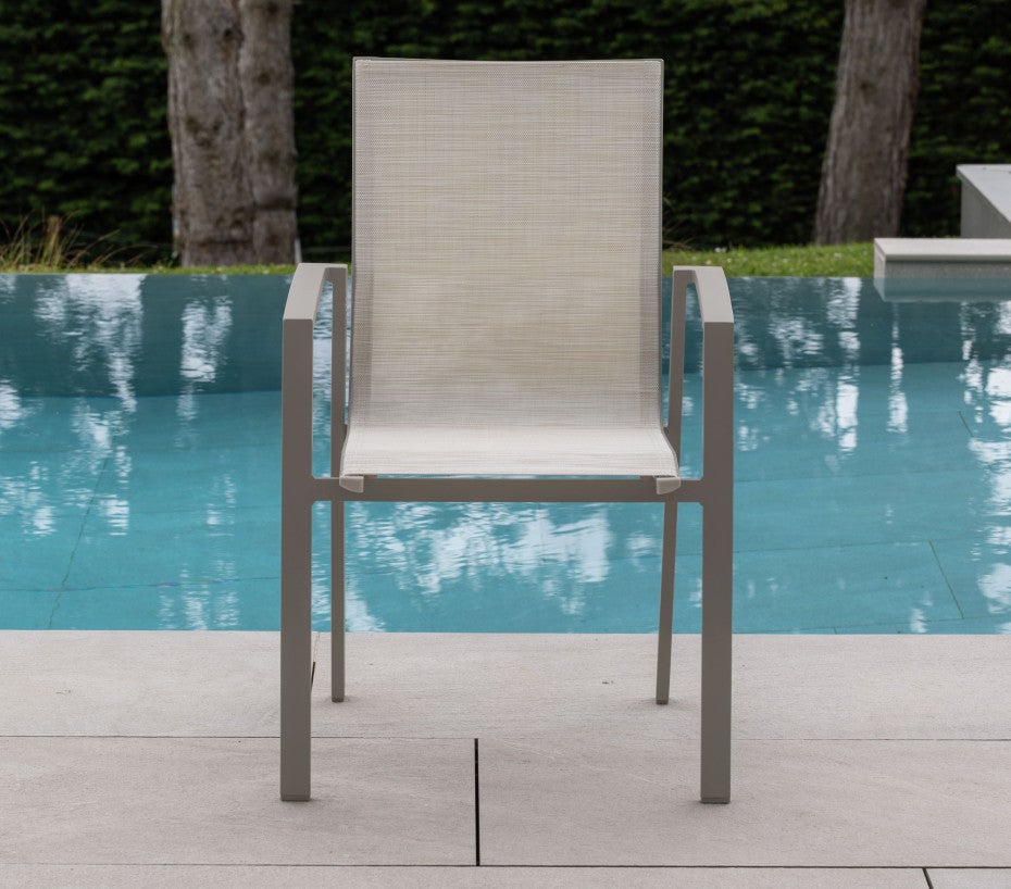 Ensemble table et chaises de jardin - 8 places - gris - ROME - 4