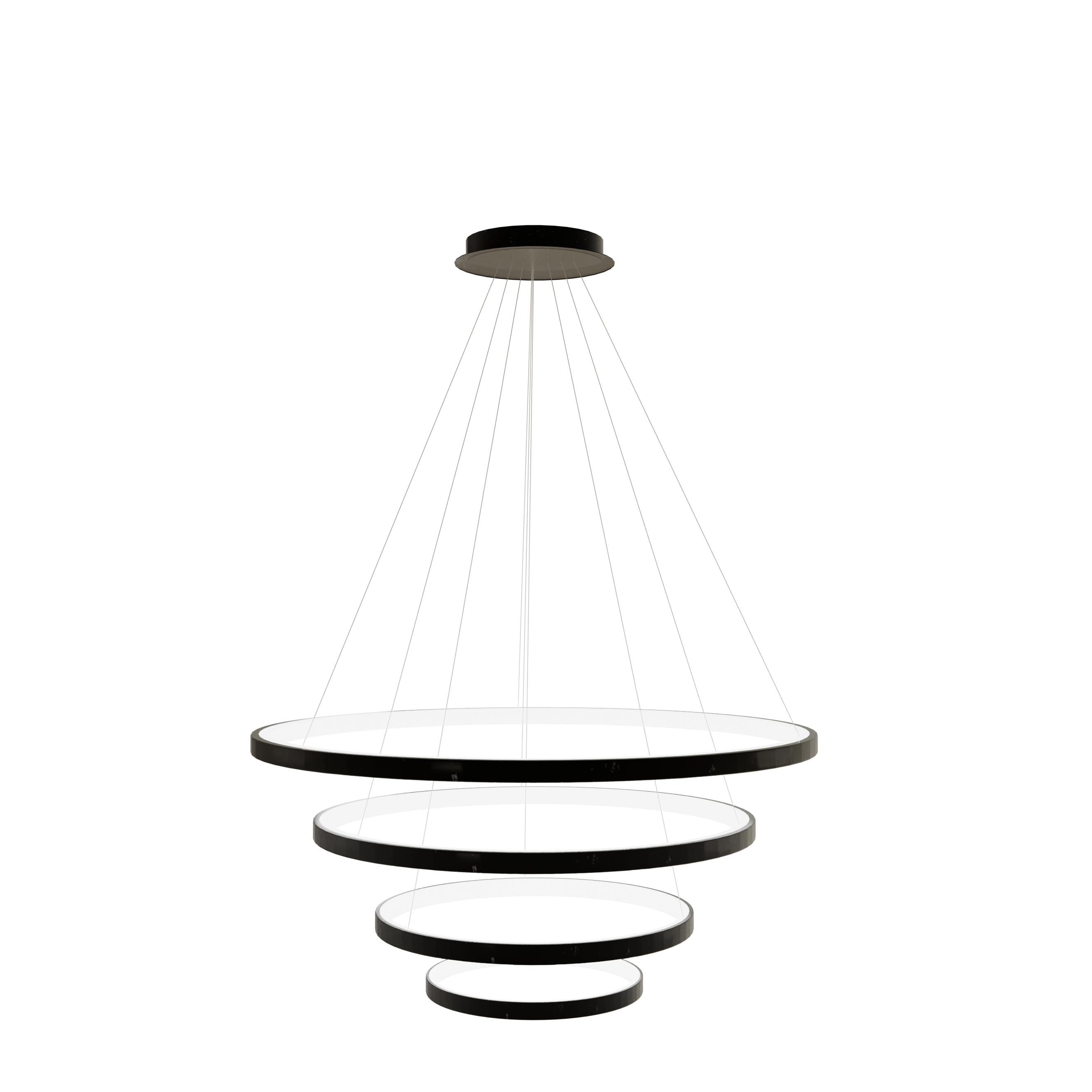 Lampa Sufitowa Wisząca Toolight Lhj014-Cp4 Czarna Czarny