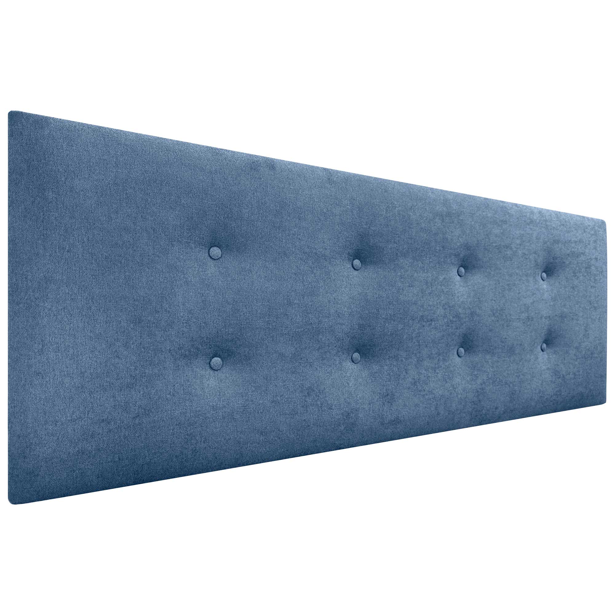 Dhome cabecero de tela aqualine pro con 2 hileras de botones cabezal tapizado cama lujo (azul, 160cm)